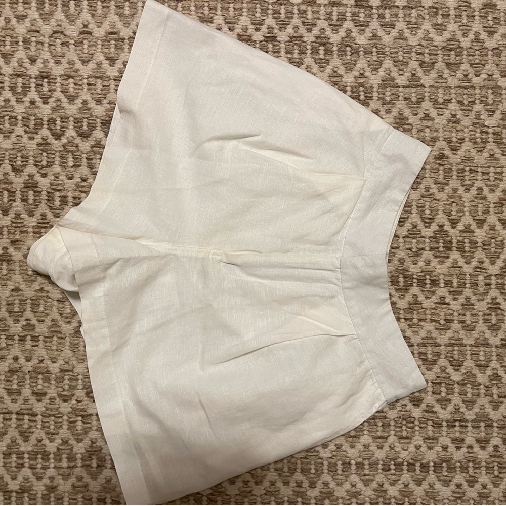 MINKPINK white linen High Waist Shorts